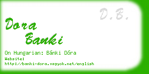 dora banki business card